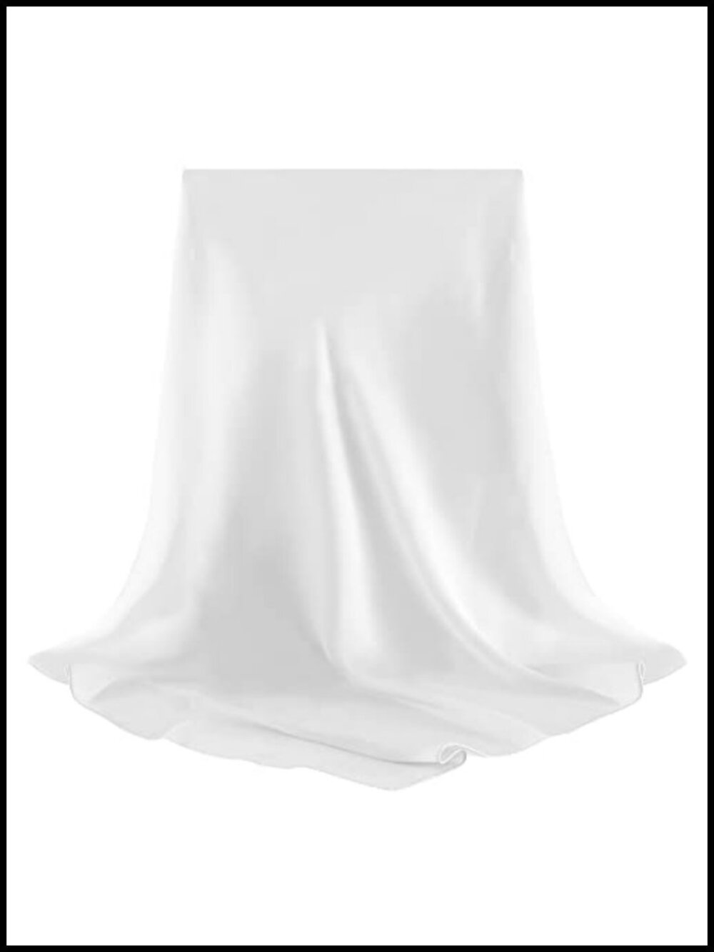 100% Mulberry Silk Scarf 35" Square Large Hair Head Wrap with Gift Box